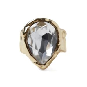 We wore what hammered pear crystal ring 6
